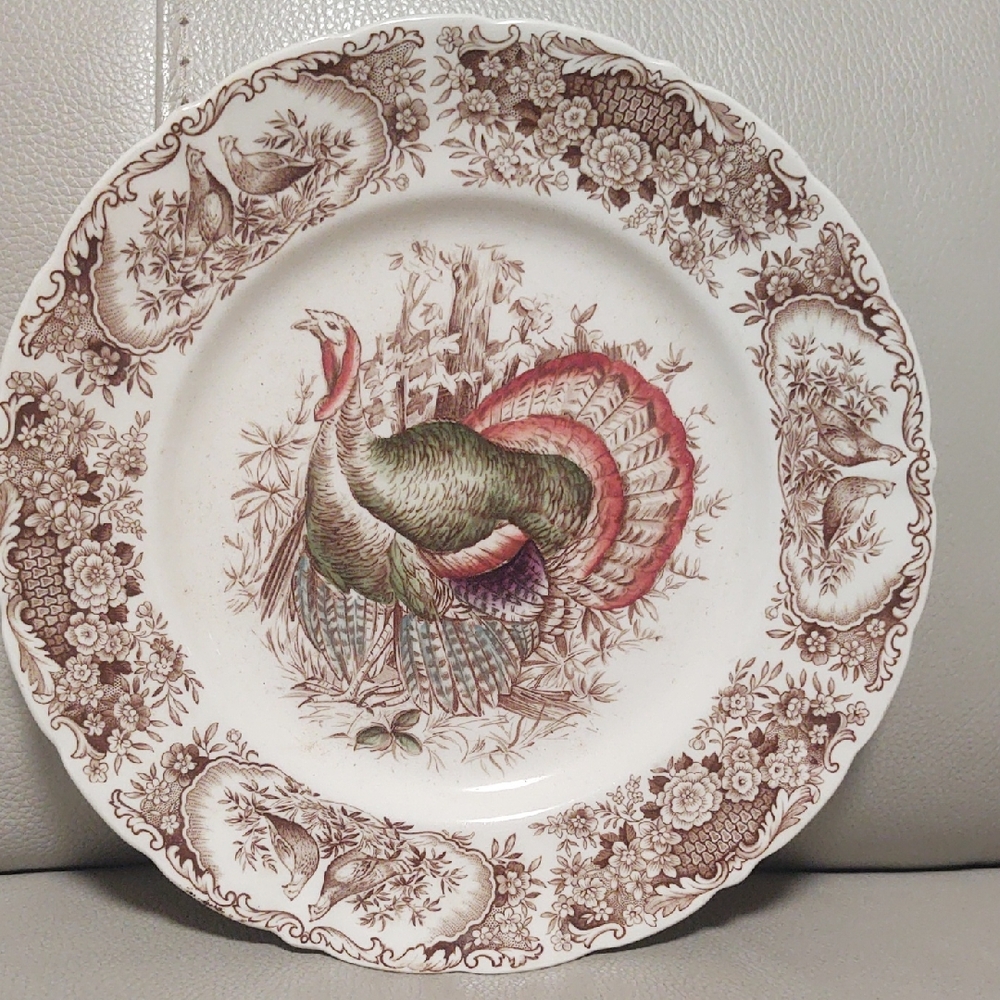Elegant Turkey Design Dinner Plate